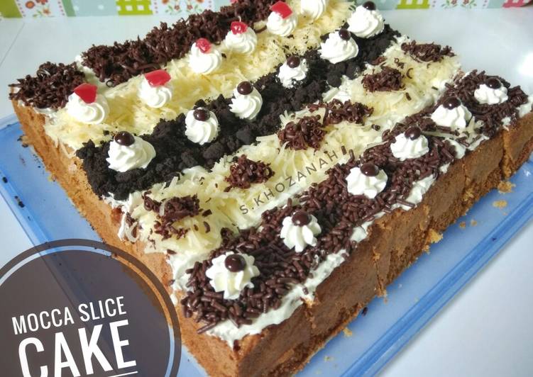 Langkah Mudah untuk Membuat Mocca Slice Cake / Bolu Jadul Kopi Hias yang Sempurna