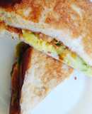 Peanut butter avocado toast sandwich