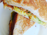 Peanut butter avocado toast sandwich