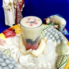 A picture of Muskmelon with Chia Seeds & Faluda Smoothie.