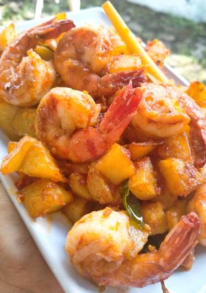 Foto resep Balado udang kentang