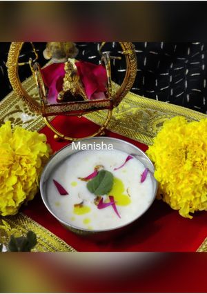 A picture of Janmashtami Special Panchamrut.
