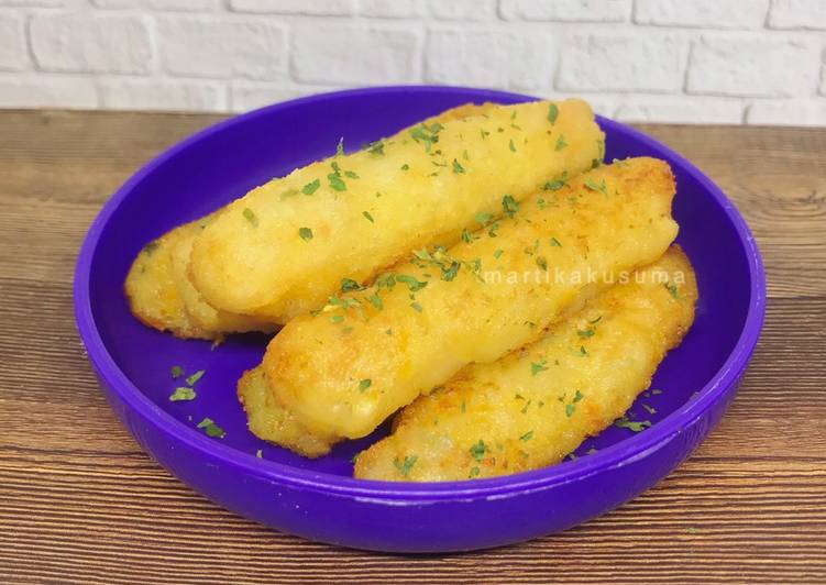 Langkah Mudah untuk Menyiapkan Garlic potato shrimp stick - MPASI kentang udang, Bisa Manjain Lidah