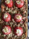Gratin de légumes et tomates farcies mozzarella