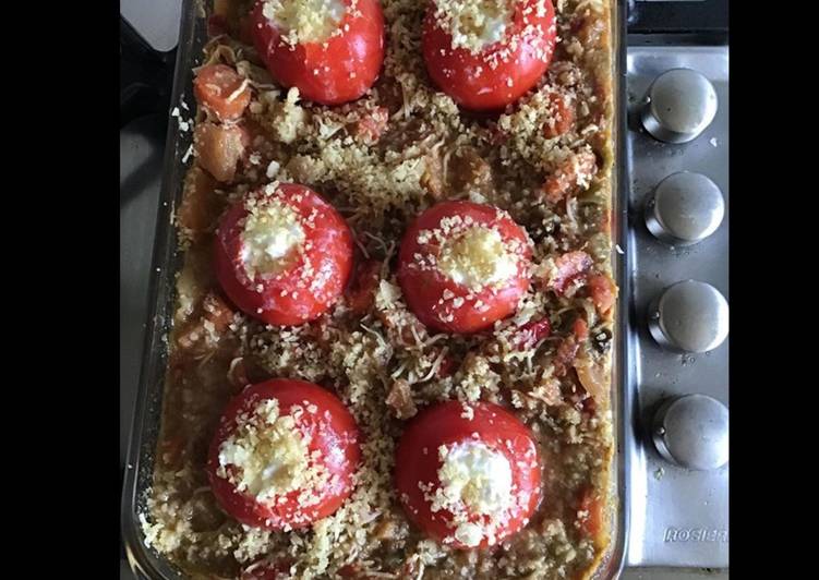 Gratin de lÃ©gumes et tomates farcies mozzarella