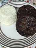 Hamburguesas con timbal de arroz (versión postre)