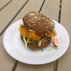 A picture of Paleo baked fish fingers - kid friendly.