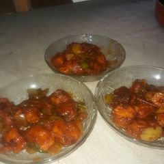A picture of Paneer dry chilli.