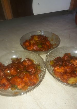 A picture of Paneer dry chilli.