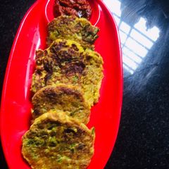 Turkey berry cauliflower tikki A picture of Turkey berry cauliflower tikki.