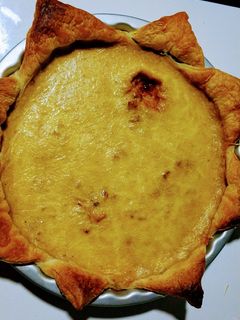 Una foto de Quiche de cebolla, bacon y cabrales
