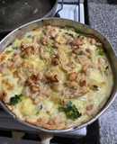 Tarta de brócoli y pollo