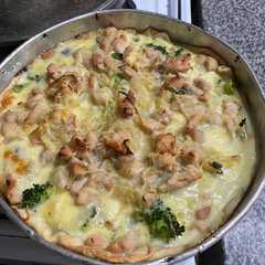 Una foto de Tarta de brócoli y pollo