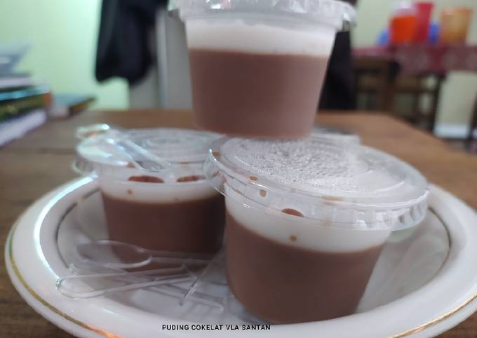 Puding Cokelat Vla Santan