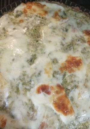 Una foto de Tarta de brócoli con masa integral casera 🥦🥦🥦