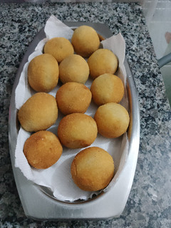 Una foto de Croquetas de bechamel chorizo y morcilla