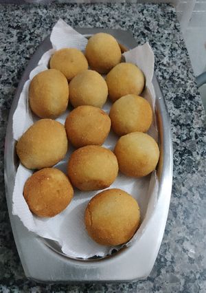Una foto de Croquetas de bechamel chorizo y morcilla