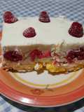 Postre de frambuesa y crema