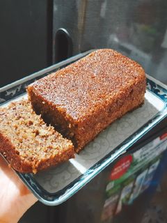 Hình của món Bánh bông lan chuối yến mạch.