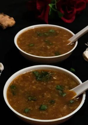 A picture of Hot and sour Soup.
