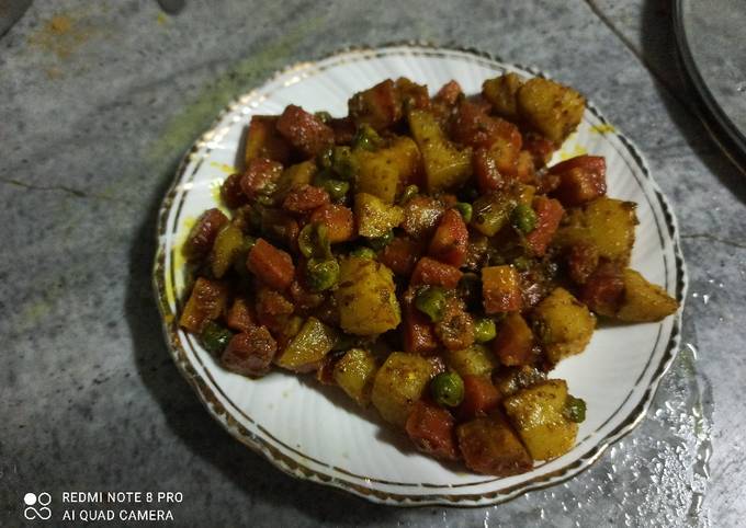 Recipe of Speedy Gajar Aloo Matar