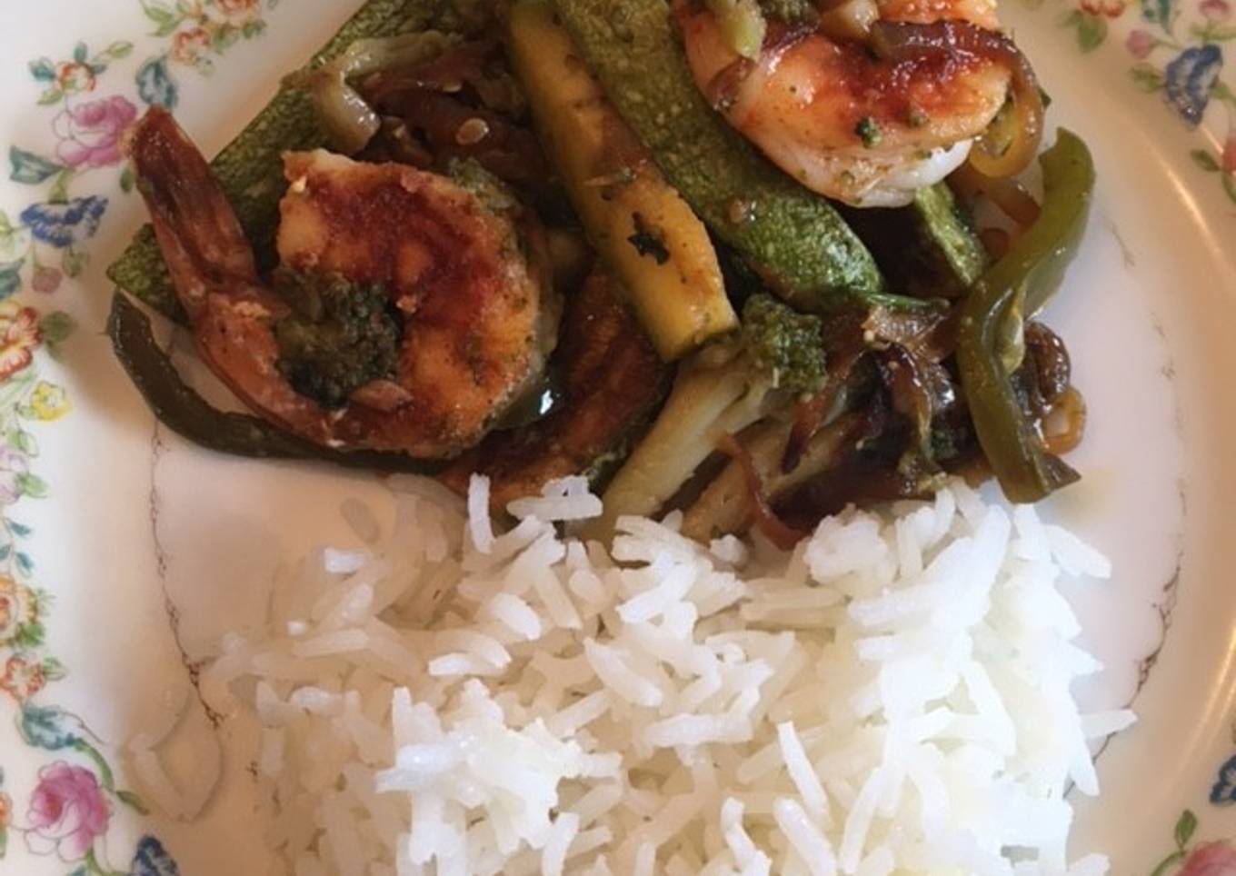 🍤 CAMARONES CON VERDURAS