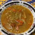 Soupe de navets, carottes, poireau et tomates aux épices tajine