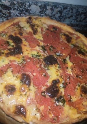 Una foto de Tarta salada de tomate