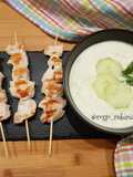 Spiedini di pollo con salsa tzaziki