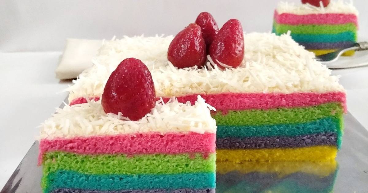 124 resep  pelangi cake  ny  liem  enak dan sederhana ala 