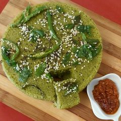 A picture of Spinach Dhoklas.