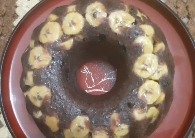 Banana chocolate brownie cake nutricake