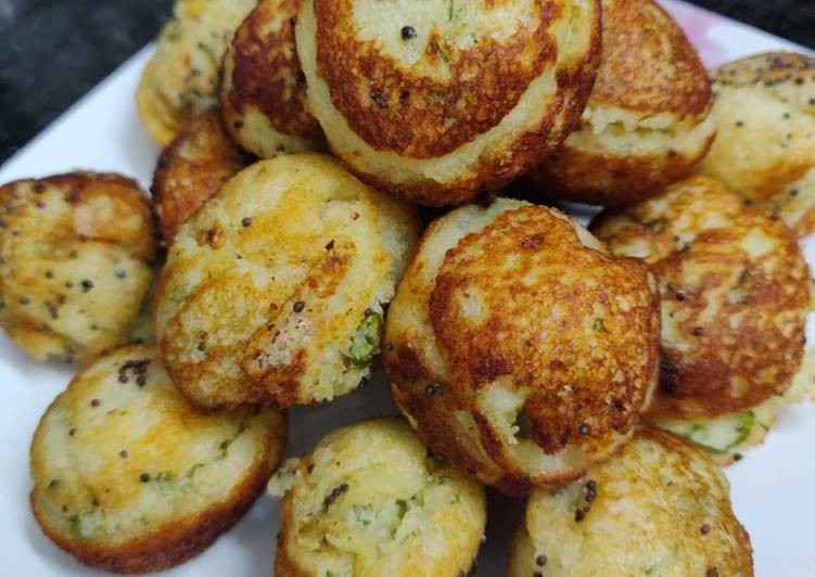 Vegetable ponganalu with left over idli/dosa batter