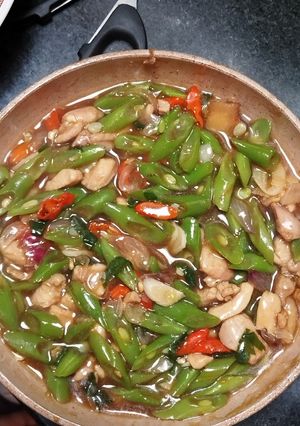 Foto resep MENU DIET : TUMIS BUNCIS AYAM TANPA MINYAK