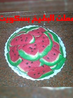 صورة لوصفة بسكوت البطيخ