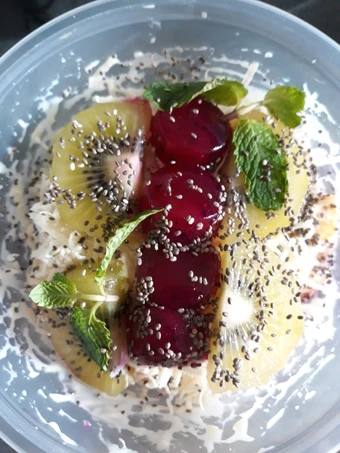 Cara Gampang Membuat Resep Salad Buah Chiaseed Yogurt yang  Bikin Ketagihan Anti Ribet, Bikin Ngiler