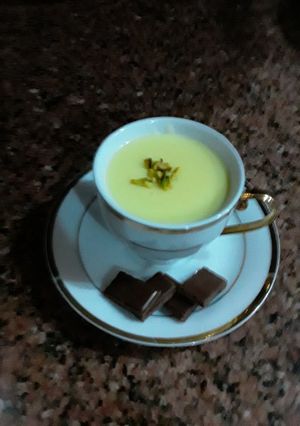 صورة لوصفة مشروب الكاسترد الساخن