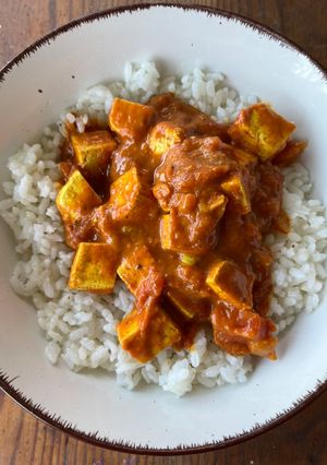 A picture of Tofu tikka masala.