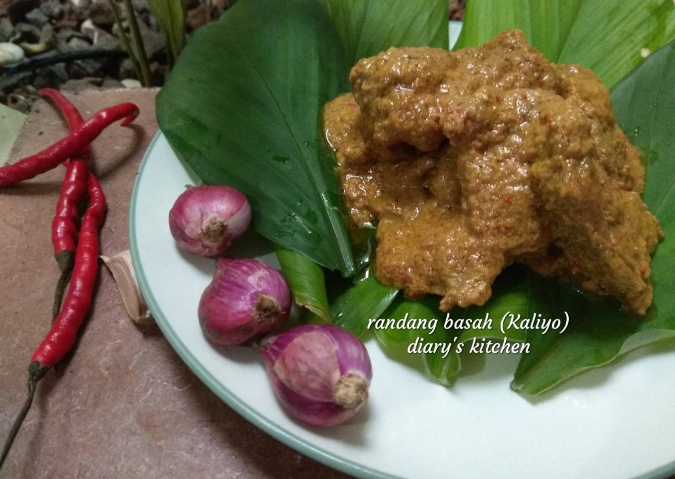 Rendang basah (Kaliyo) Minang Aseli
