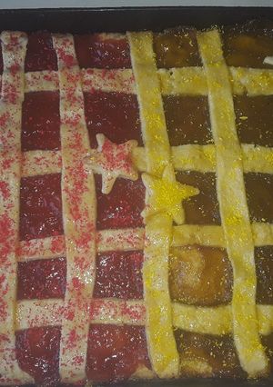 Una foto de Pasta Frolla Gigante!! de: Dulce de Batata y Dulce de Membrillo😍