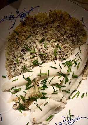 Une photo de Plie, parmesan, basilic, basta