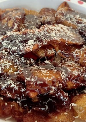 Foto resep Pisang bakar susu parut coklat