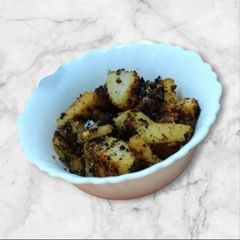 Coconut peanut jeera aloo A picture of Coconut peanut jeera aloo.