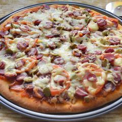 A picture of Home Made Pizza.