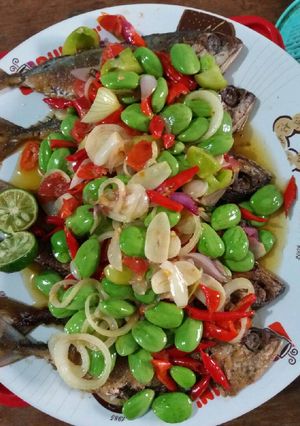 Foto resep Ikan asin peda with pete