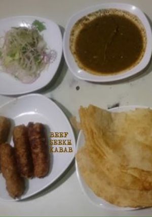 A picture of Beef seekh kabab.