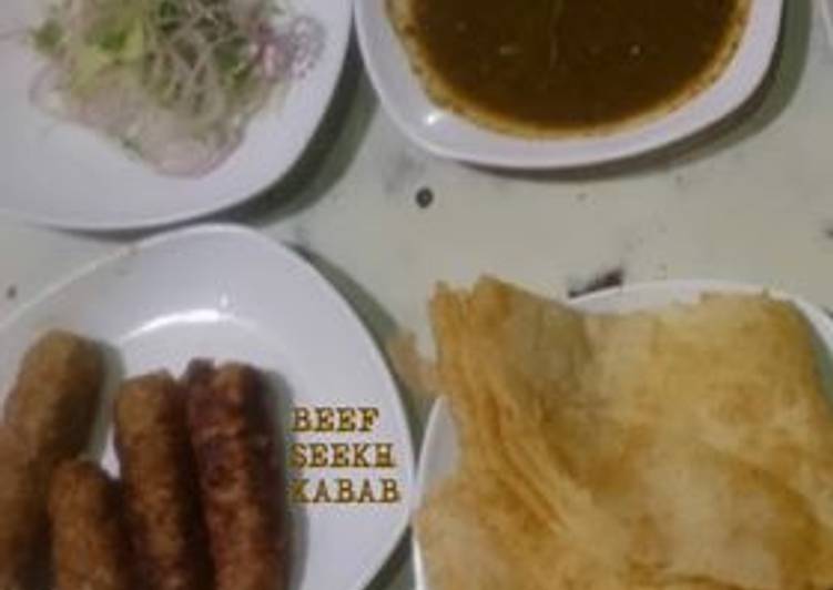 Recipe of Quick Beef seekh kabab