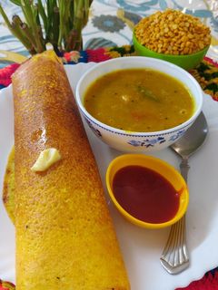 ছোলার ডালের ধোসা উইথ বাটার (cholar daler dhosa recipe in Bengali) রেসিপির প্রধান ছবি