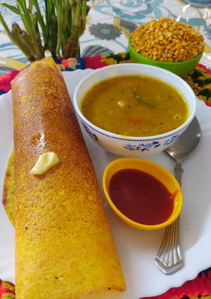 ছোলার ডালের ধোসা উইথ বাটার (cholar daler dhosa recipe in Bengali) রেসিপির প্রধান ছবি