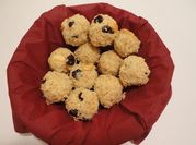 A picture of coconut rava ladoo